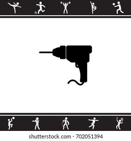 Web line icon. Drill