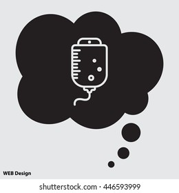 Web line icon. Drop counter