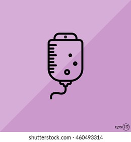 Web line icon. Drop counter