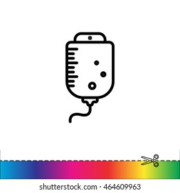 Web line icon. Drop counter