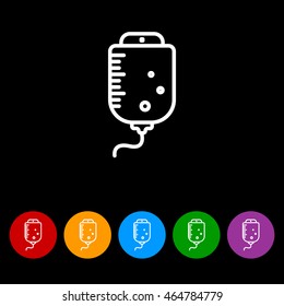 Web line icon. Drop counter