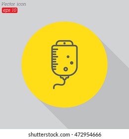 Web line icon. Drop counter