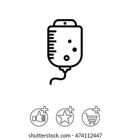 Web line icon. Drop counter