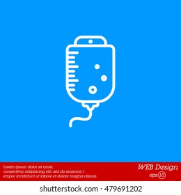 Web line icon. Drop counter