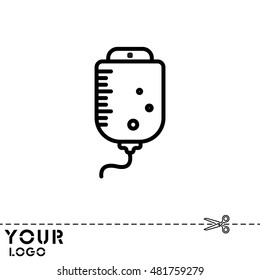 Web line icon. Drop counter