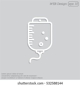 Web line icon. Drop counter