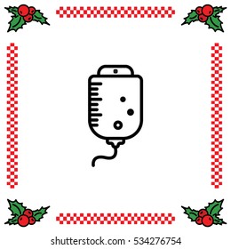 Web line icon. Drop counter