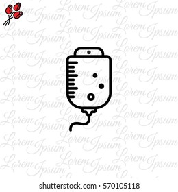 Web line icon. Drop counter