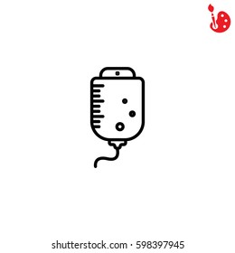 Web line icon. Drop counter