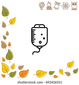 Web line icon. Drop counter