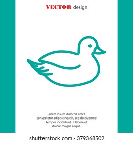 Web line icon. Duck