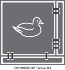 Web line icon. Duck