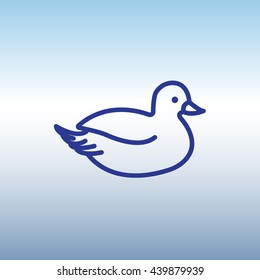 Web line icon. Duck