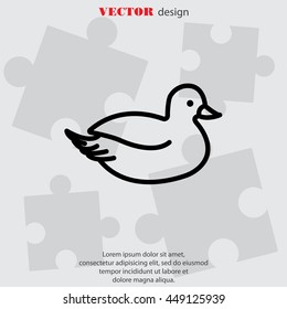 Web line icon. Duck