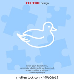 Web line icon. Duck