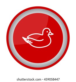 Web line icon. Duck