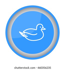 Web line icon. Duck