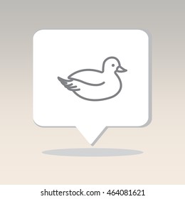 Web line icon. Duck