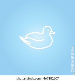 Web line icon. Duck