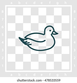 Web line icon. Duck