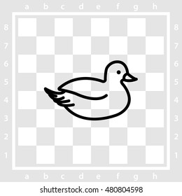 Web line icon. Duck