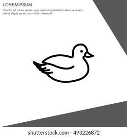 Web line icon. Duck