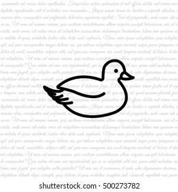 Web line icon. Duck