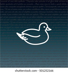 Web line icon. Duck