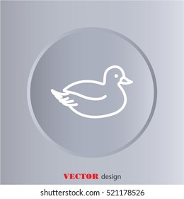 Web line icon. Duck