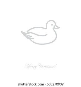 Web line icon. Duck