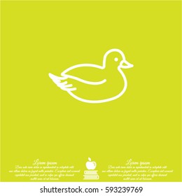 Web line icon. Duck