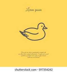 Web line icon. Duck