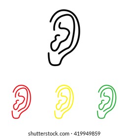 Web line icon. Ear