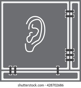 Web line icon. Ear