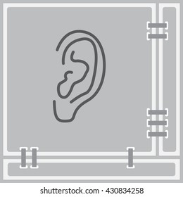 Web line icon. Ear