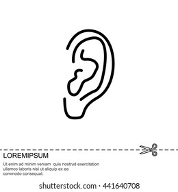 Web line icon. Ear