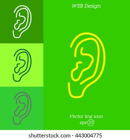 Web line icon. Ear