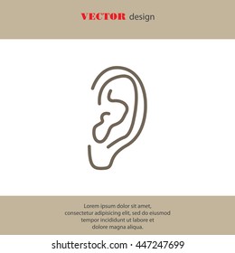 Web line icon. Ear