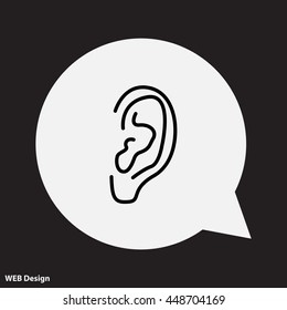 Web line icon. Ear
