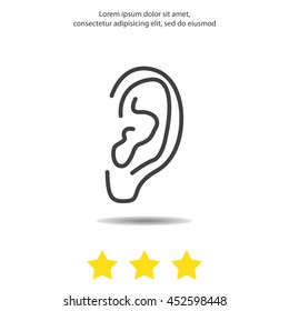 Web line icon. Ear