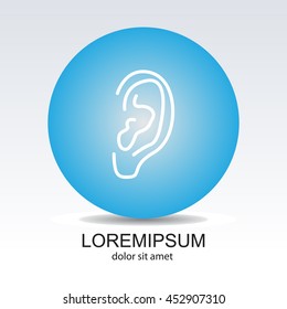 Web line icon. Ear