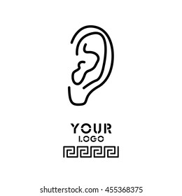 Web line icon. Ear