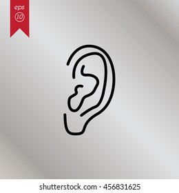 Web line icon. Ear