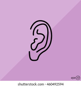 Web line icon. Ear