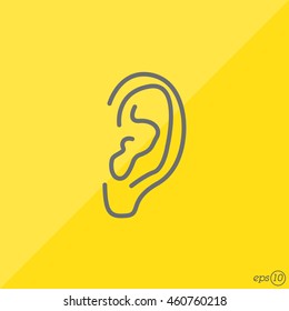 Web line icon. Ear