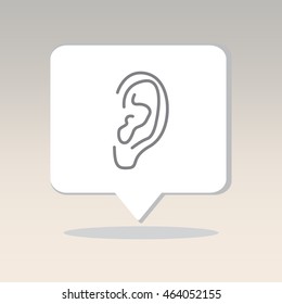 Web line icon. Ear
