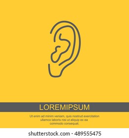 Web line icon. Ear