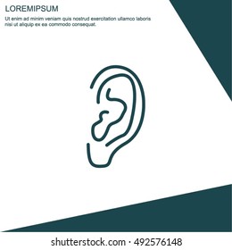 Web line icon. Ear