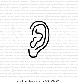 Web line icon. Ear