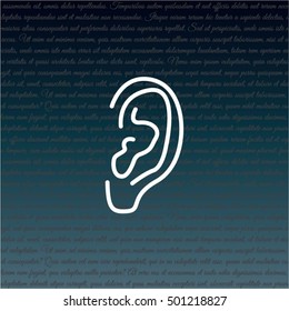 Web line icon. Ear